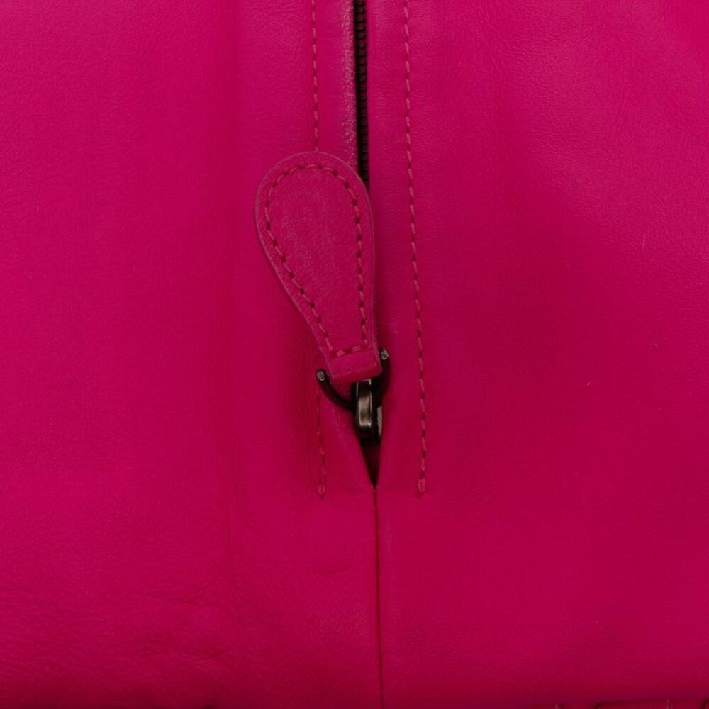 Pre Loved Bottega Veneta Vintage Nappa Intrecciato Turn Lock Clutch Women Pink - Picture 7 of 8